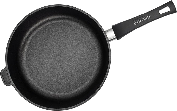 Eurolux Guss-Pfanne Induktion Ø 28 cm - hoher Rand 7 cm - grosse runde Alugusspfanne mit Beschichtun