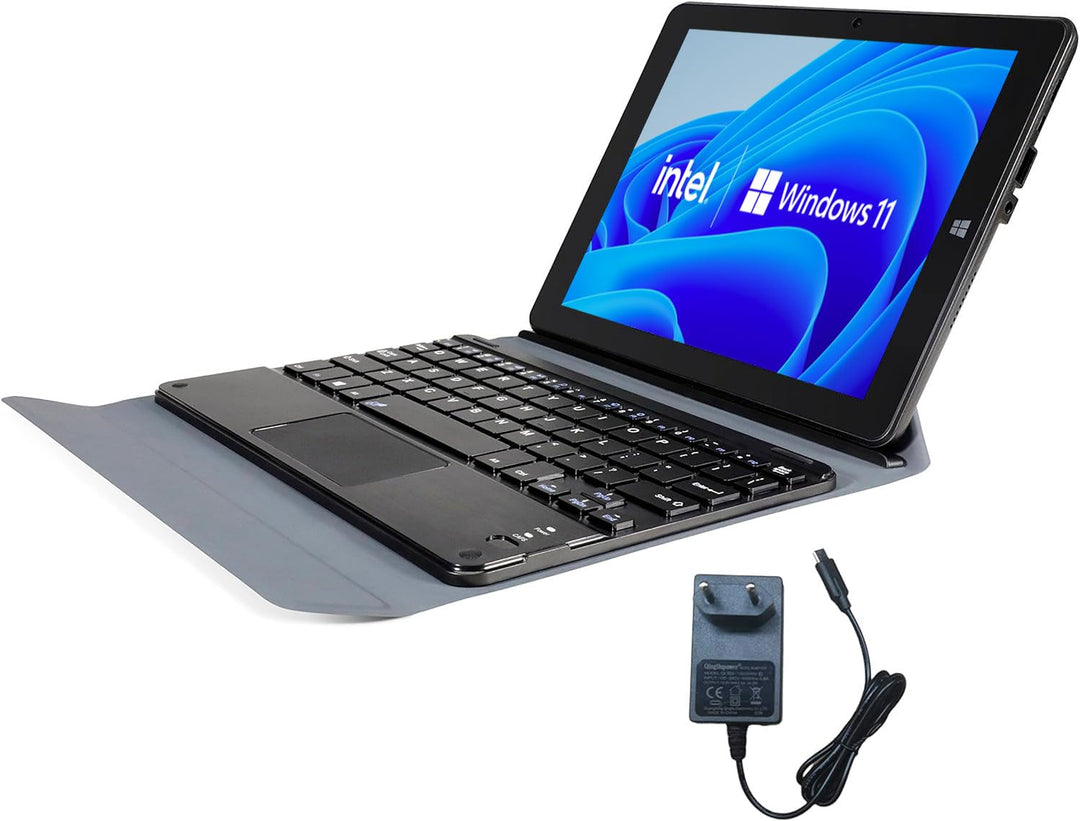 Tibuta 2-in-1 Mini-Laptop-Computer, Windows 11 Intel N4020C Prozessor 8,9 Zoll HD Touchscreen mit Ab