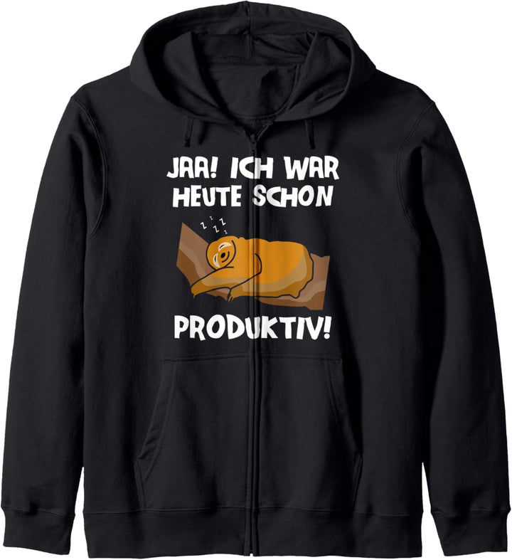 Jaa Ich War Heute Schon Produktiv Faultier Mitarbeiter Witz Kapuzenjacke