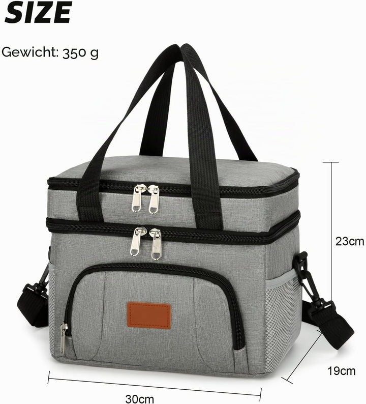 JANSBEN Kühltasche Klein Faltbar für 12 Dosen, Lunchtasche Isoliertasche mit 6 Fächern, Thermotasche