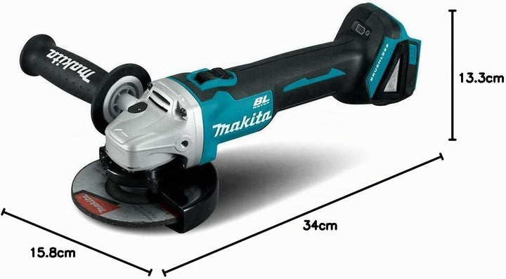 Makita DGA506 Akku Winkelschleifer ohne Akku/Ladegerät, Blau ohne Akku ohne Ladegerät, ohne Akku ohn