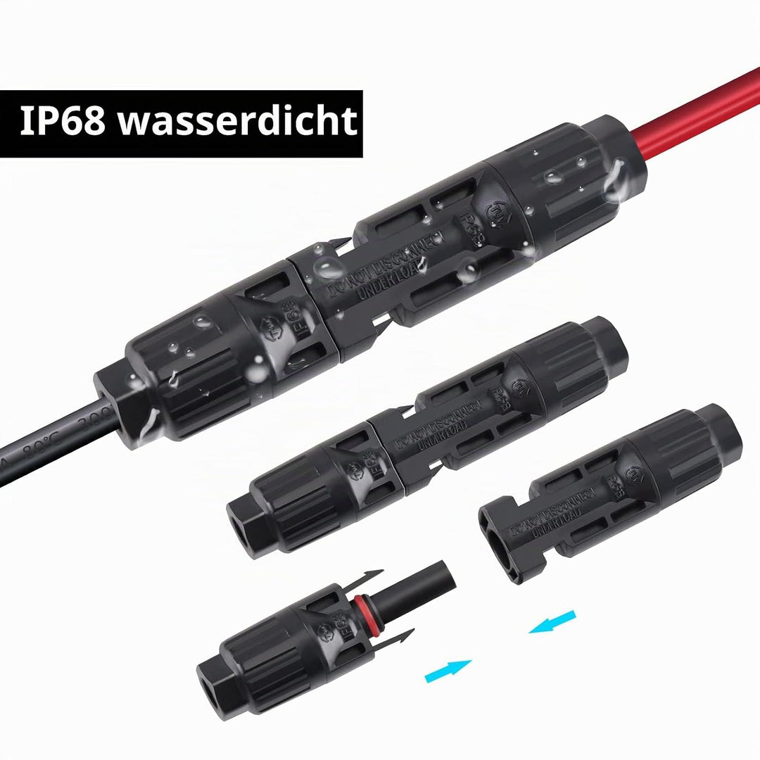 ZkeeShop Solarladekabel Solarstecker auf XT60i Adapter Stecker Anschluss Solarpanel 12AWG XT60i-F Ka