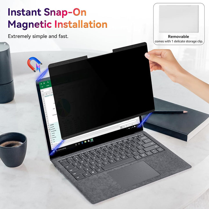 Magnetischer Blickschutzfilter für 13,5 Zoll Microsoft Surface Laptop 6/5/4/3/2/1, Abnehmbar Anti Gl