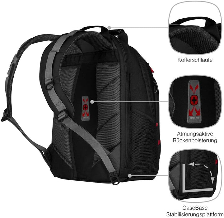 WENGER Legacy Laptop-Rucksack, Notebook bis 16 Zoll, 24 l, Damen Herren, Business Uni Schule Reisen,