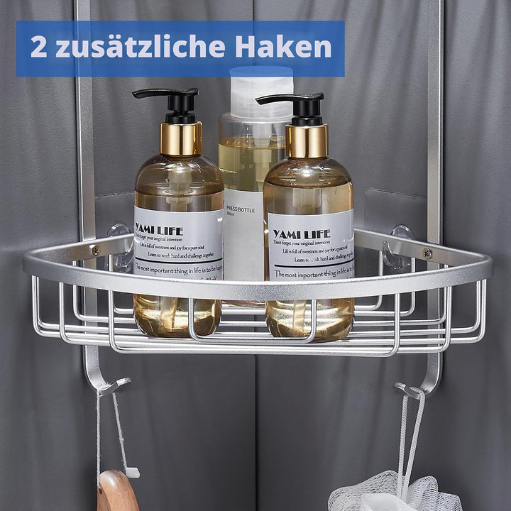 GRICOL Duschablage Ohne Bohren Duschregal Metall Eckablage Duschkorb Rostfrei Dusche Ablage Badezimm