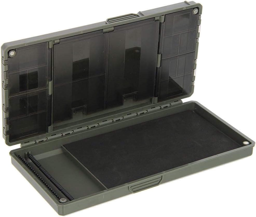 Angelbox magnetisch – Terminal Tackle Rig Box für Haar-Rigs & Tackle Board kompakte Angelbox für Kar