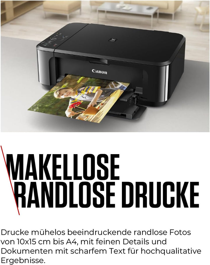 Canon PIXMA MG3650S Drucker Farbtintenstrahl DIN A4 (Scanner, Kopierer, Bürodrucker, 4.800 x 1.200 d