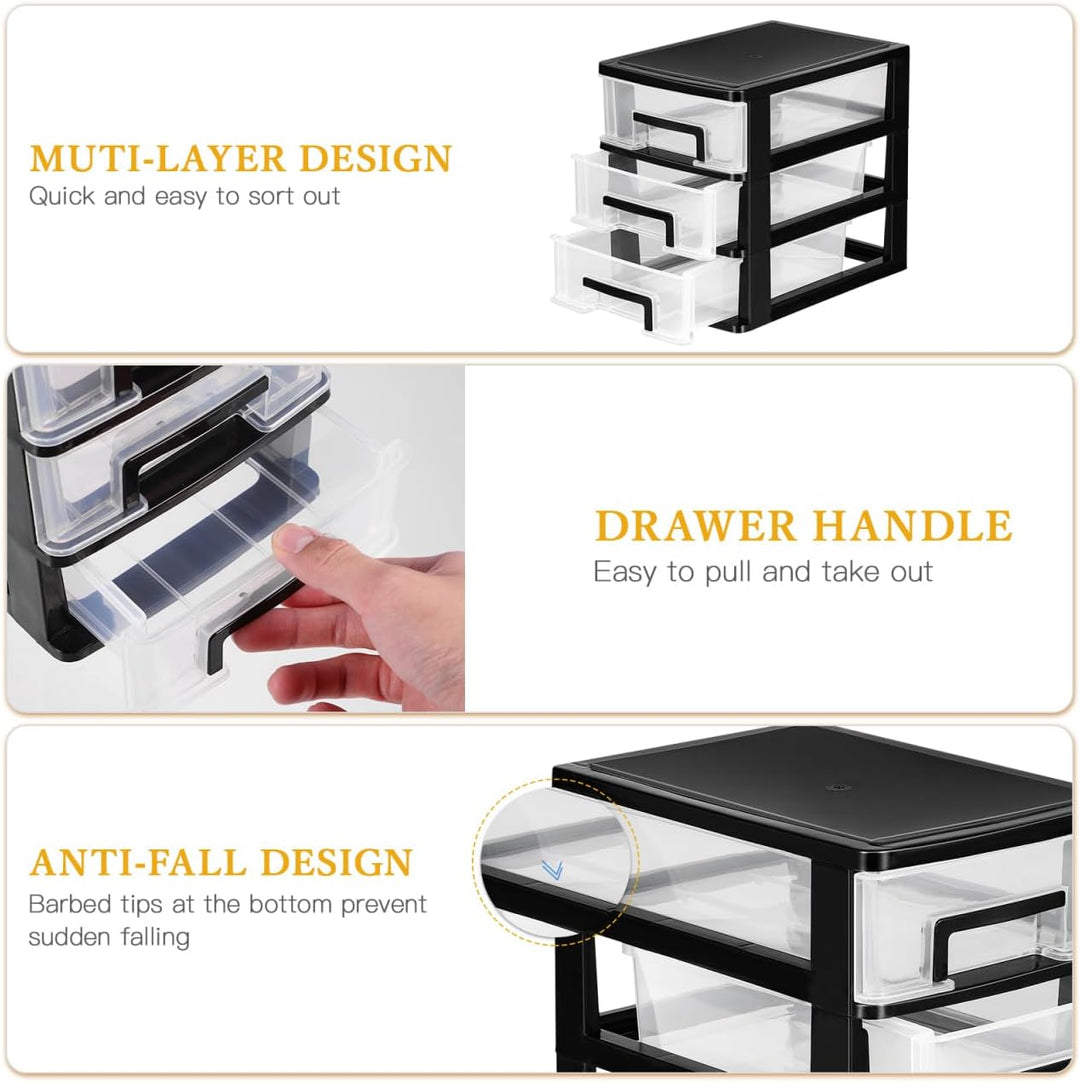 IMIKEYA Schreibtisch Organizer mit Schubladen - Klein Desk Schubladenbox Lagerung Schublade Multi-Sc