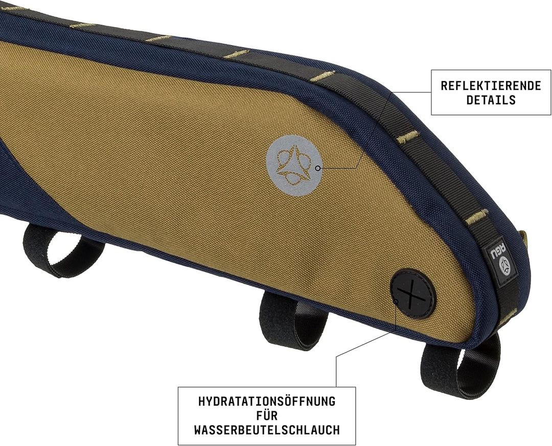 AGU Tube Venture Fahrrad Rahmentasche, Rahmentasche Fahrrad Wasserabweisend, Reflektierend Polyester