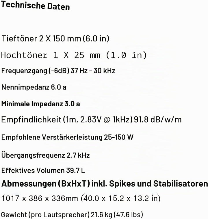 Q Acoustics 5050 Standlautsprecher Satin Schwarz (Einzellautsprecher) - 2,5 cm Hochtöner - Stereoanl