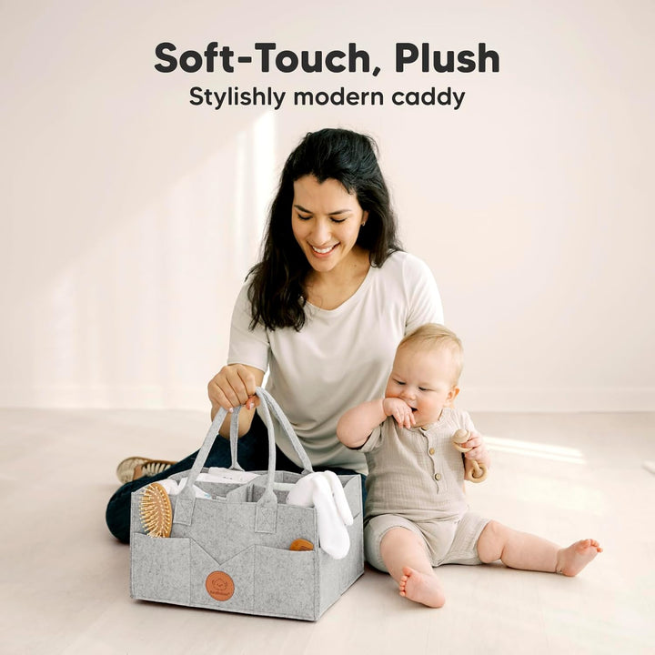 Baby Windel Caddy Veranstalter - Wickeltisch Organizer - Filz Baby Windel Organizer - Baby Korb Wick
