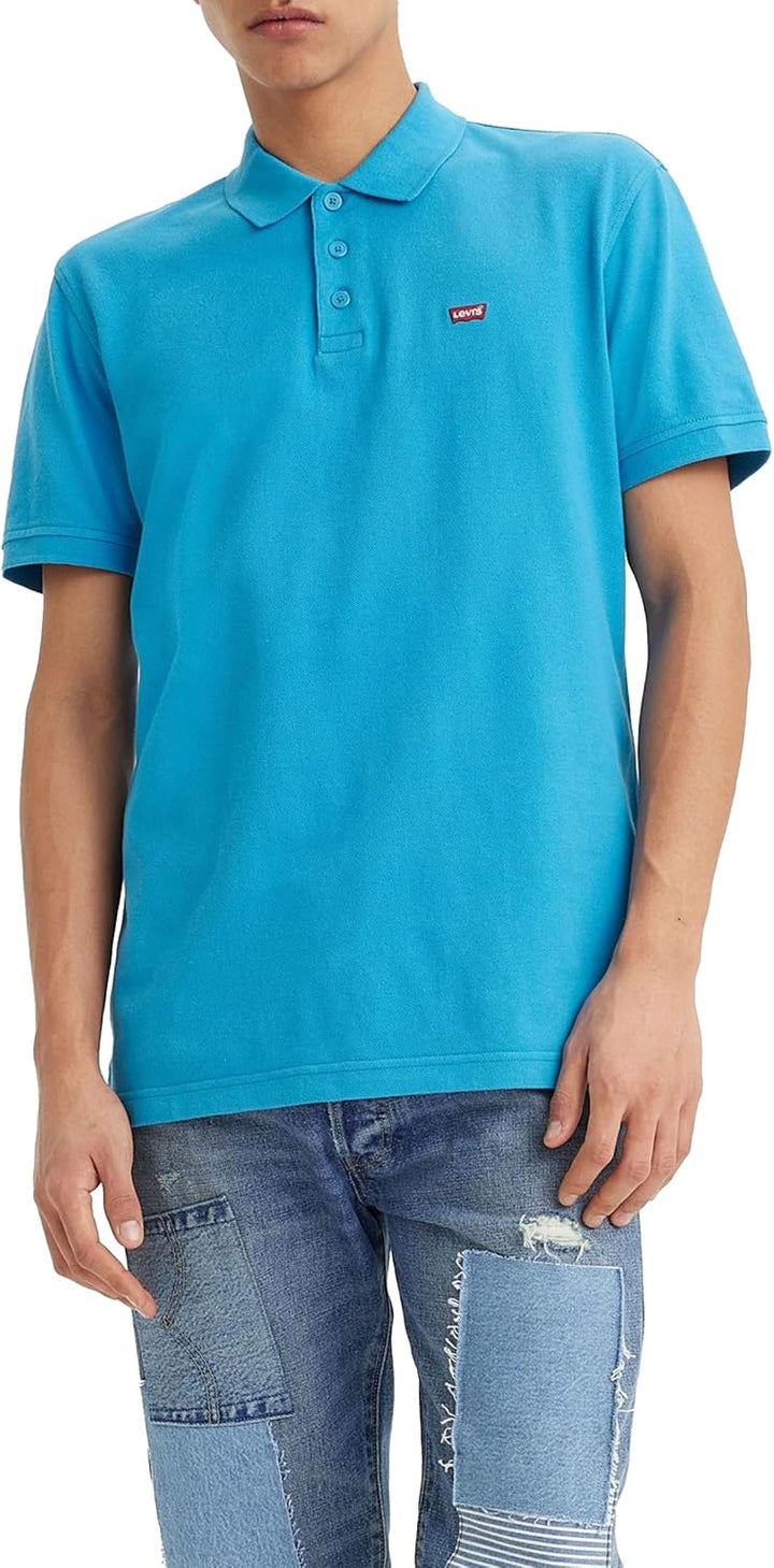 Levi's Herren Housemark Polo Hemd, Chesthit Logo S Blau (Swedish Blue), S Blau (Swedish Blue)