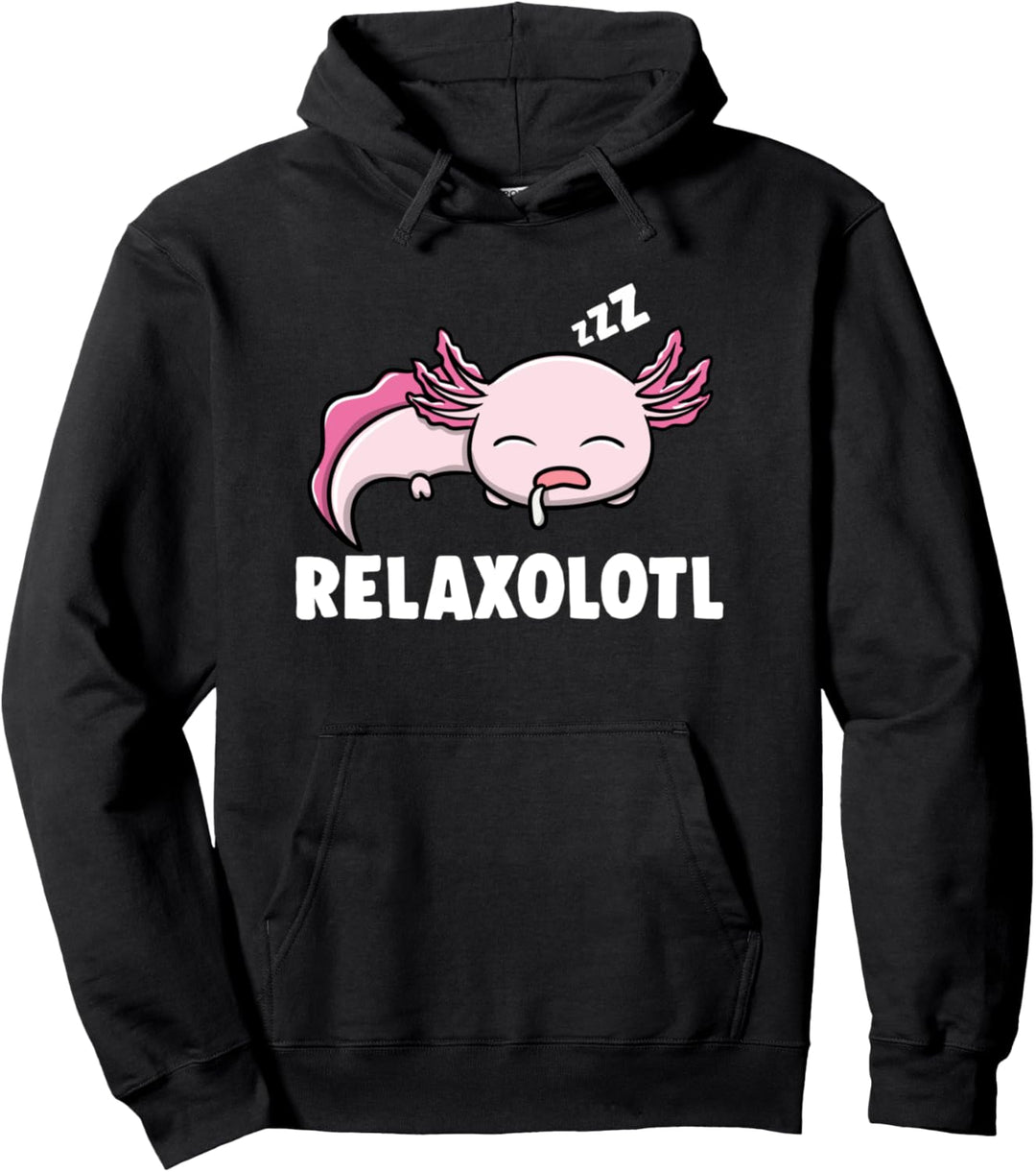 Relaxolotl Kawaii Relaxing Axolotl Schlaf Pullover Hoodie
