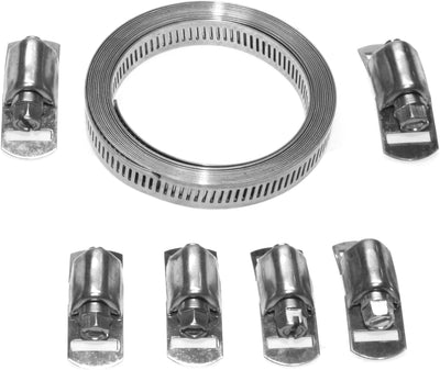 Schlauchschellen-Set Länge 3 Meter Bandbreite 12.7 mm Endlosband mit Schneckengewinde und Bandschlös