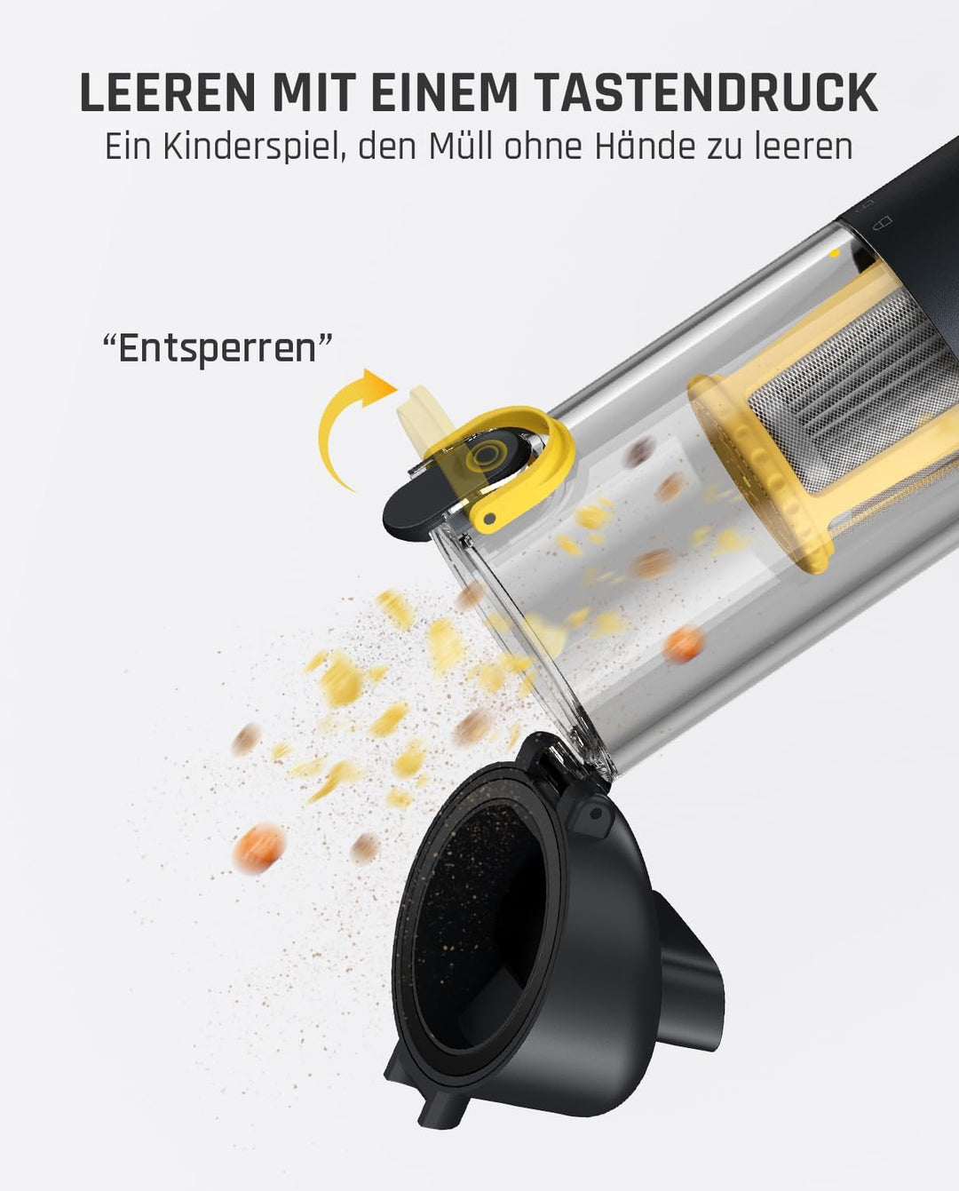 Fanttik Slim V10 Mix Kabelloser Auto-Staubsauger, 4-in-1 Handstaubgebläse, Smart-LED-Farbdisplay, 16