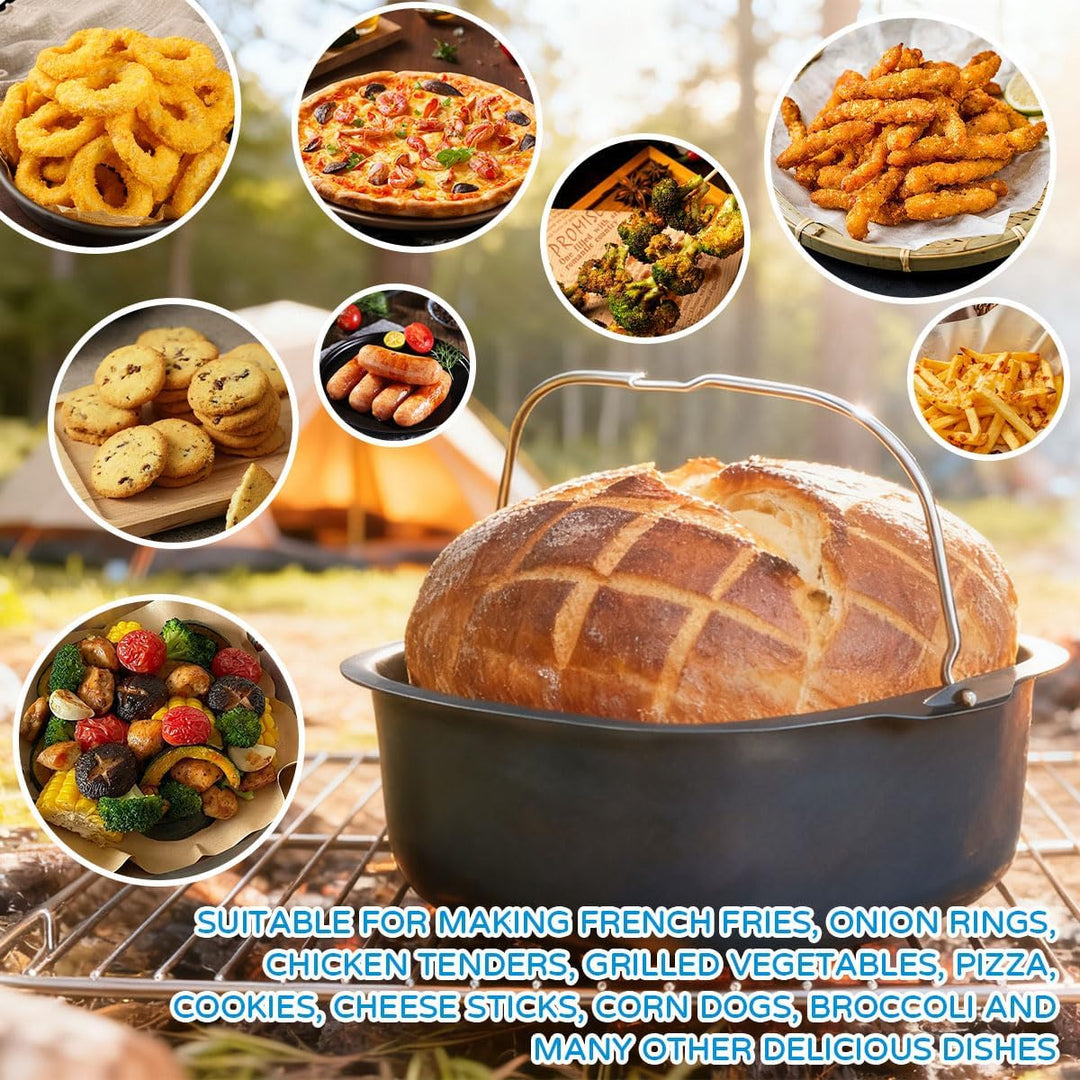 Airfryer Backform 22 cm Heissluftfritteuse Backform Muffinformen für Airfryer XL Auflaufform Wiederv
