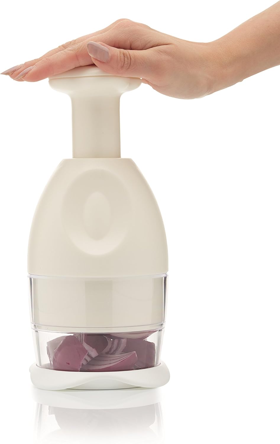 KitchenCraft Mini-Hand Blitzhacker, Rostfreier Stahl, Grau, 10 x 10.5 x 23 cm, 1 Einheiten