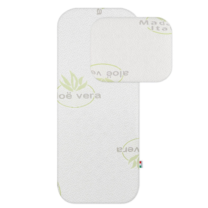 Babysanity Kinderwagen-Matratzen-Set bestehend aus Matratze und Kopfkissen mit Aloe Vera