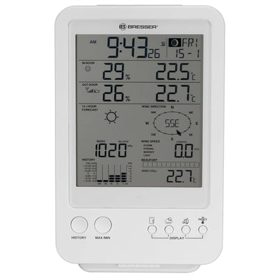 Bresser Wetterstation Funk mit Aussensensor Wetter Center 5-in-1,