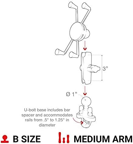 Ram-Mount Mount Aktive Motorradhalterung für Handy, schwarz, TU EU