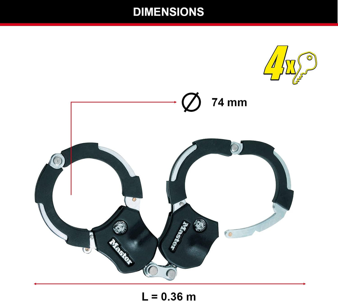 Master Lock zertifiziert und patentierte E Scooter Schloss, Handschellenschloss, Fahrradschloss, 36