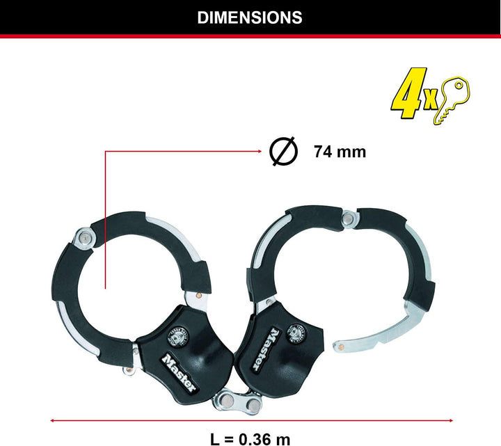 Master Lock zertifiziert und patentierte E Scooter Schloss, Handschellenschloss, Fahrradschloss, 36