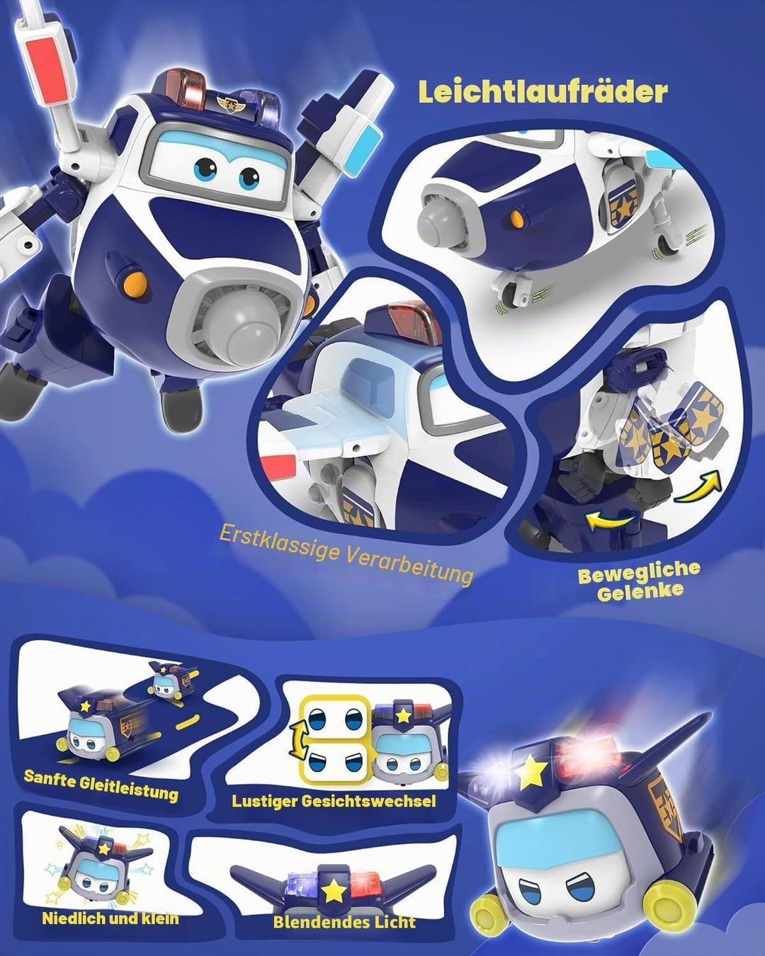 Super Wings EU750425 Transforming Supercharged Paul & Mini Super Pet Paul Toys for 3+ Year Old Boy G