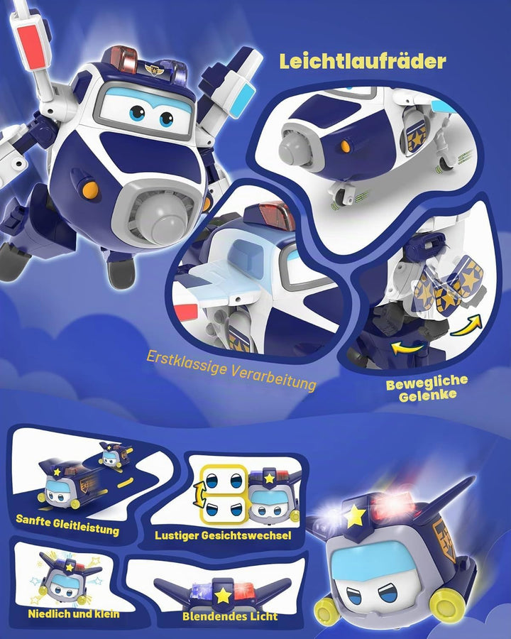 Super Wings EU750425 Transforming Supercharged Paul & Mini Super Pet Paul Toys for 3+ Year Old Boy G