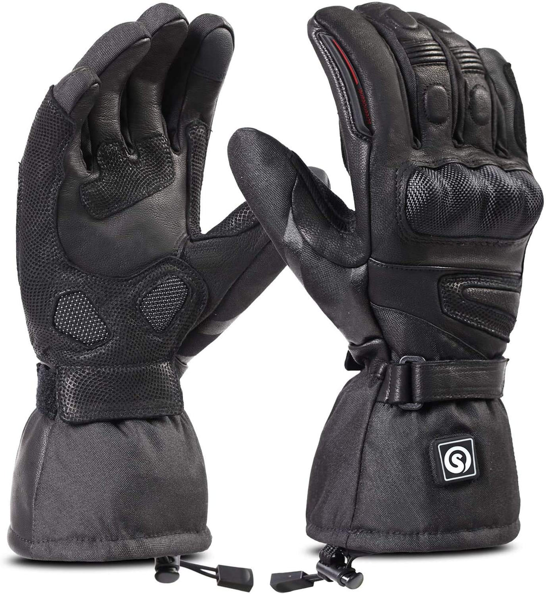 day wolf Beheizte Motorradhandschuhe, IPX66, wasserdicht, Touchscreen, 7,4 V, 2200 mAh, elektrisch,