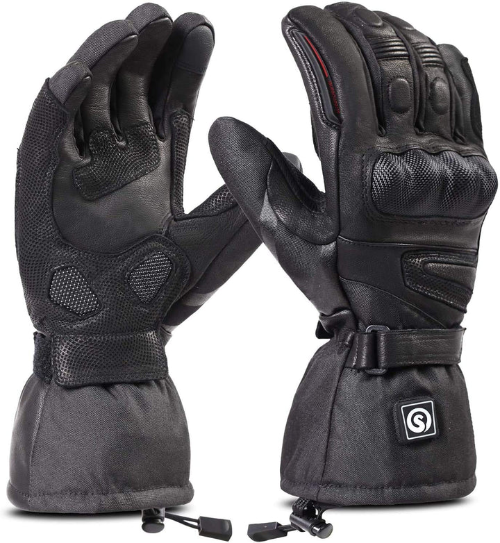 day wolf Beheizte Motorradhandschuhe, IPX66, wasserdicht, Touchscreen, 7,4 V, 2200 mAh, elektrisch,