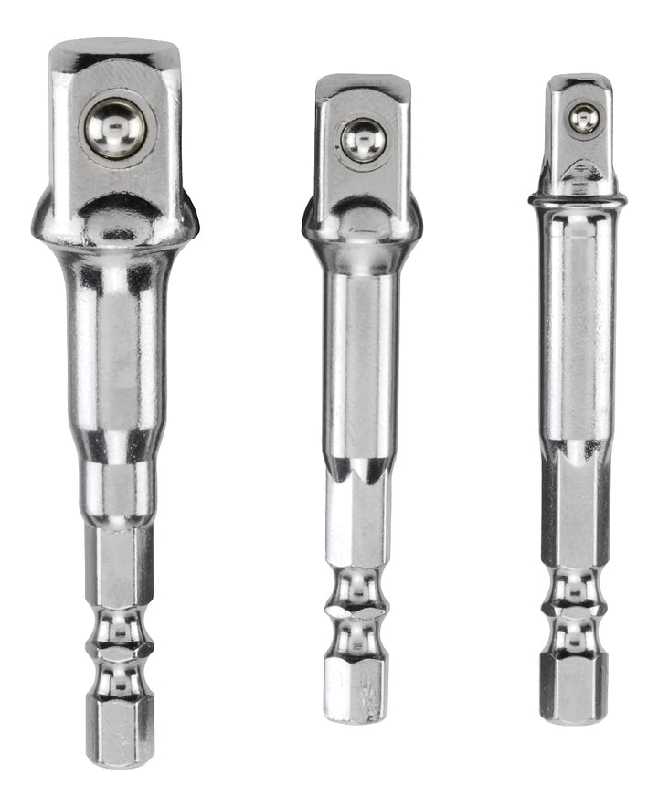 kwb Steckschlüssel Adaptersatz 3-teilig - Hochwertige Chrom-Vanadium-Stahl Adapter für Stecknüsse -
