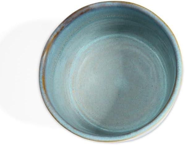 MAOCI - Matcha Tee-Schale Chawan aus Porzellan 350ml türkis handgefertigt
