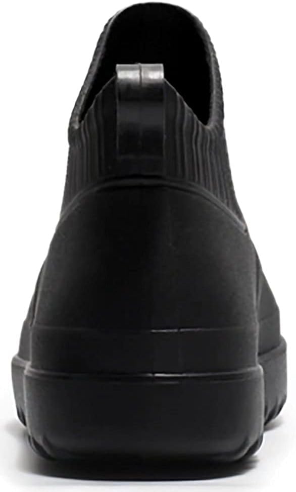 GURGER Gummistiefel Herren Damen Kurzschaft Wasserdicht Rutschfest Regenstiefel 40 EU G1 Schwarz, 40