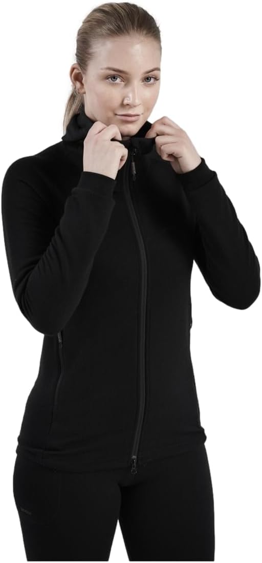 Devold Nibba Merino Jacket Hood Woman S Caviar, S Caviar