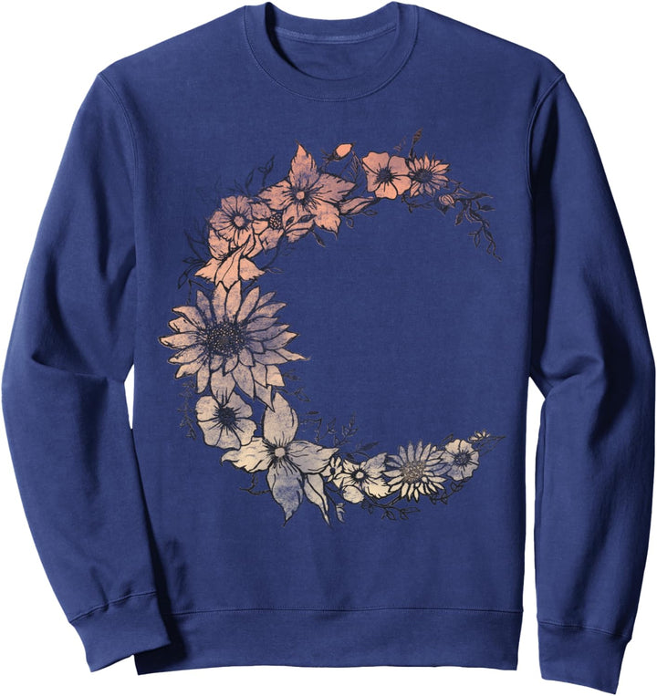 Trendy Sun Flower Moon Beams Sweatshirt