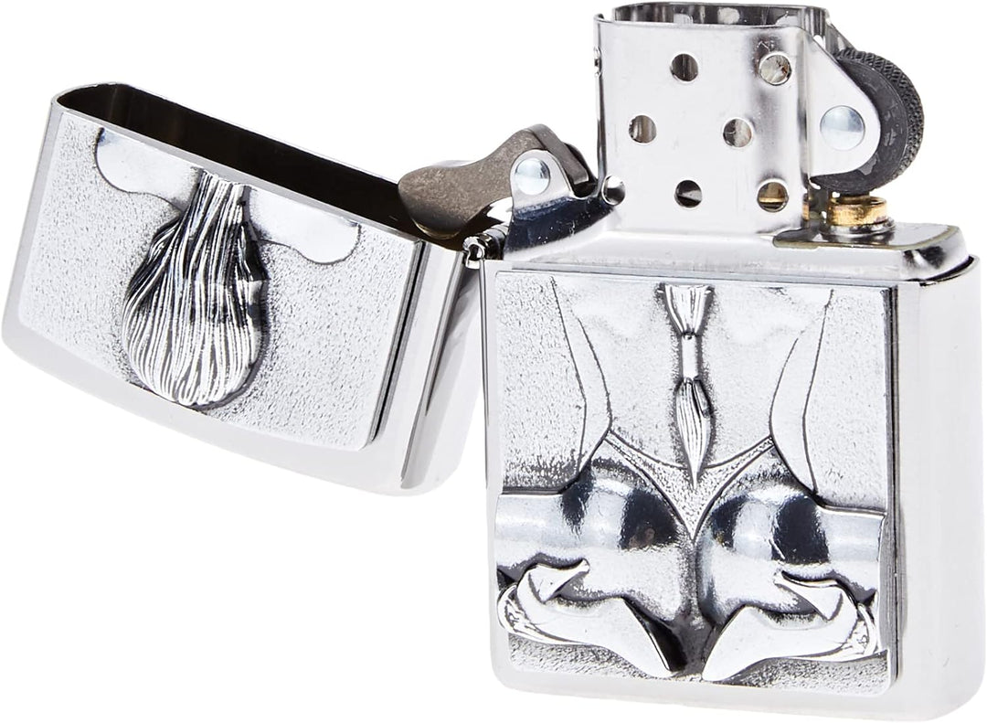 Zippo Feuerzeug 2002548 Kneeling Girl Emblem Benzinfeuerzeug, Messing, Kneeling Girl