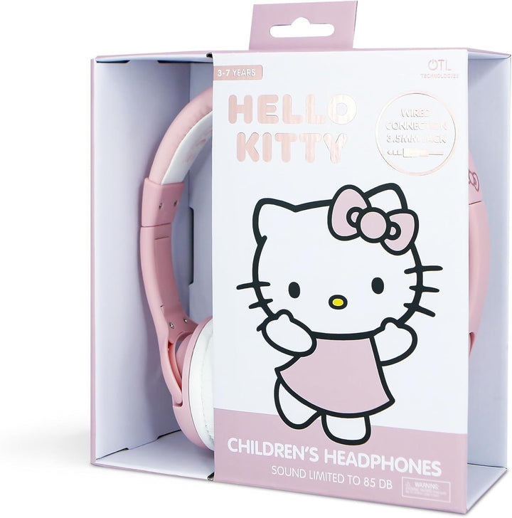 OTL Technoloiges HK1184 Hello Kitty Kopfhörer für Kinder, kabelgebunden, Pink mit Roségold