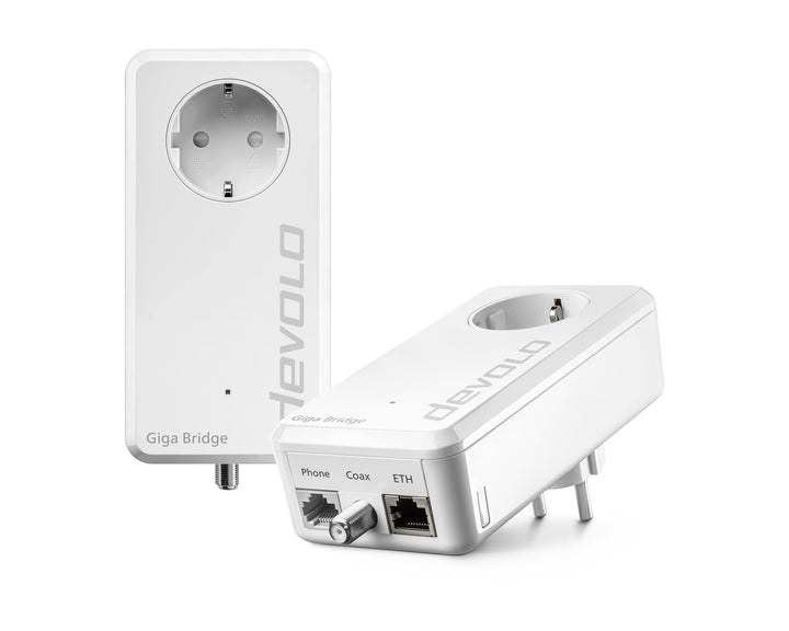 Devolo Giga Bridge Telefon-Set, Glasfaserlösung, Glasfasernetzabschluss (ONT) mit dem Router verbind