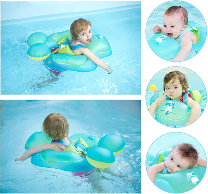 Aufblasbare Baby Schwimmfloat 0-6 Monate Baby Pool Float mit Sicherheitssitz 6-12 Monate Säugling Kl