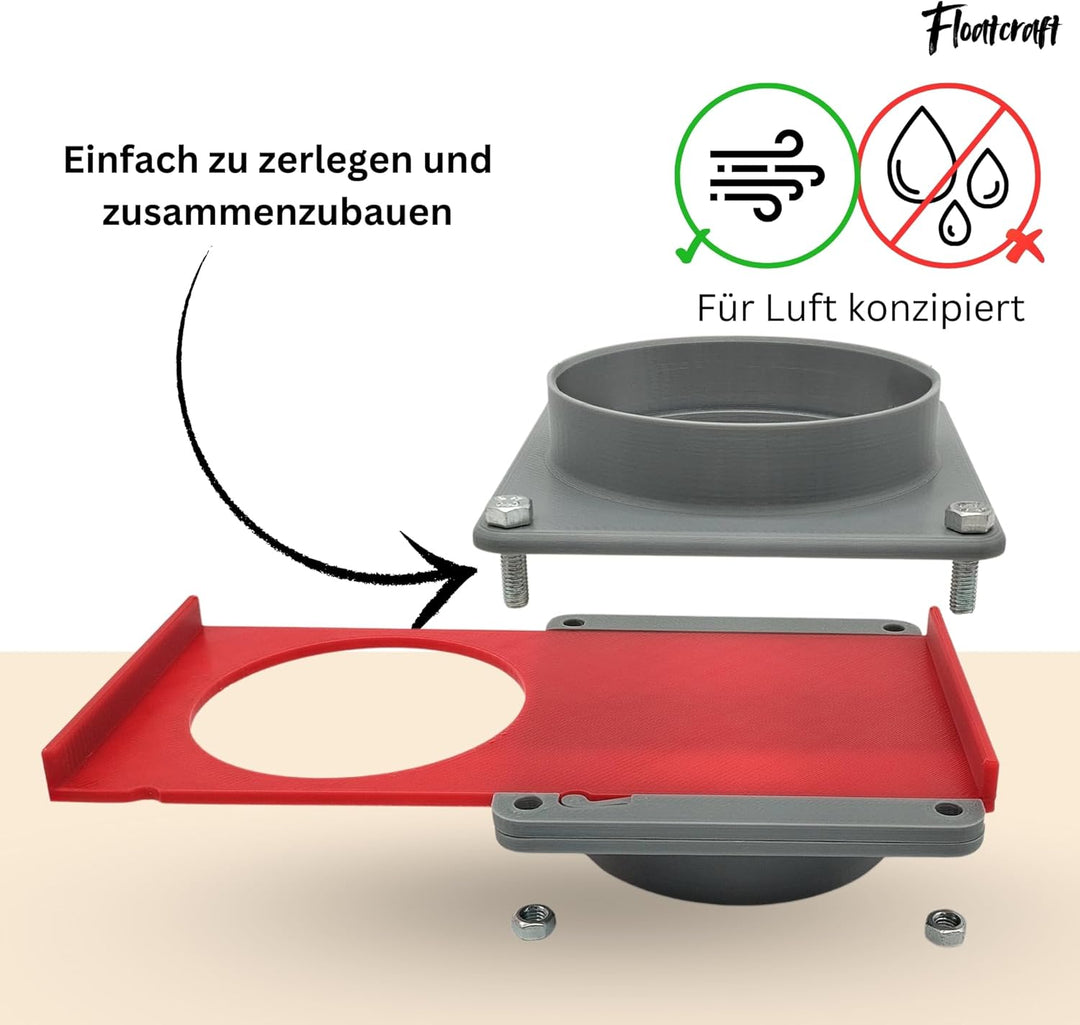 Absperrschieber DN75 für HT-Rohre – robustes Blastgate, DN75
