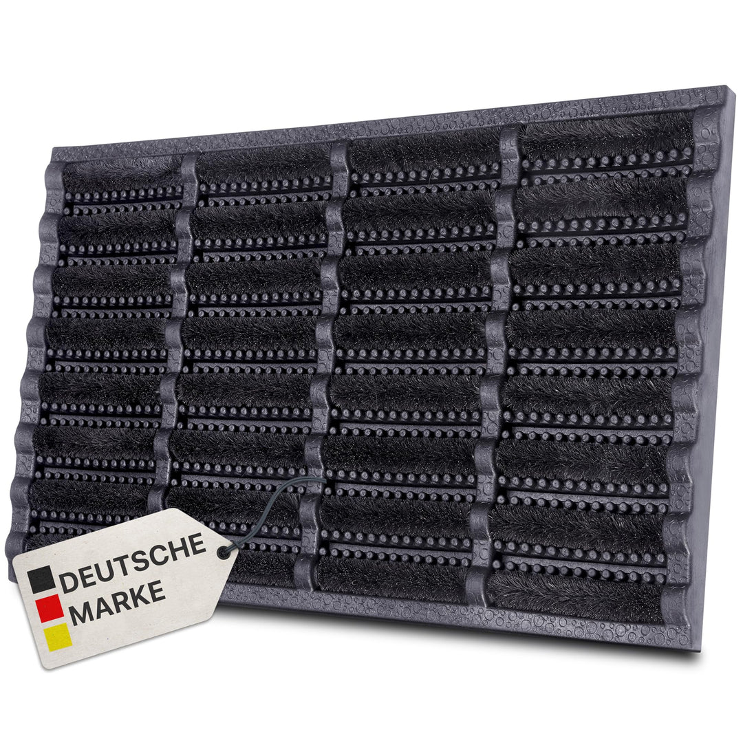 NYVI Outdoor Fussmatte KokosGUARD 40x60 cm Schwarz - Wetterfest, rutschfest, Robust - Fussabtreter m