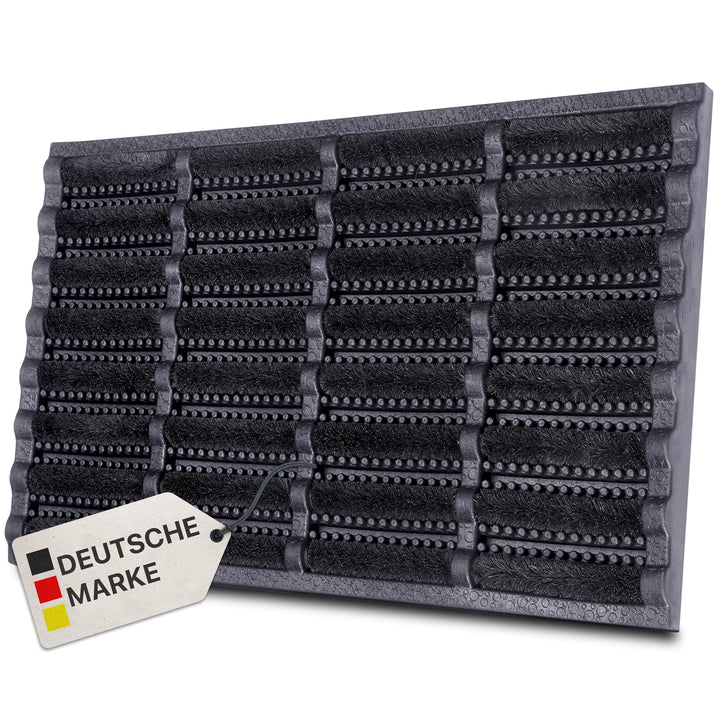 NYVI Outdoor Fussmatte KokosGUARD 40x60 cm Schwarz - Wetterfest, rutschfest, Robust - Fussabtreter m