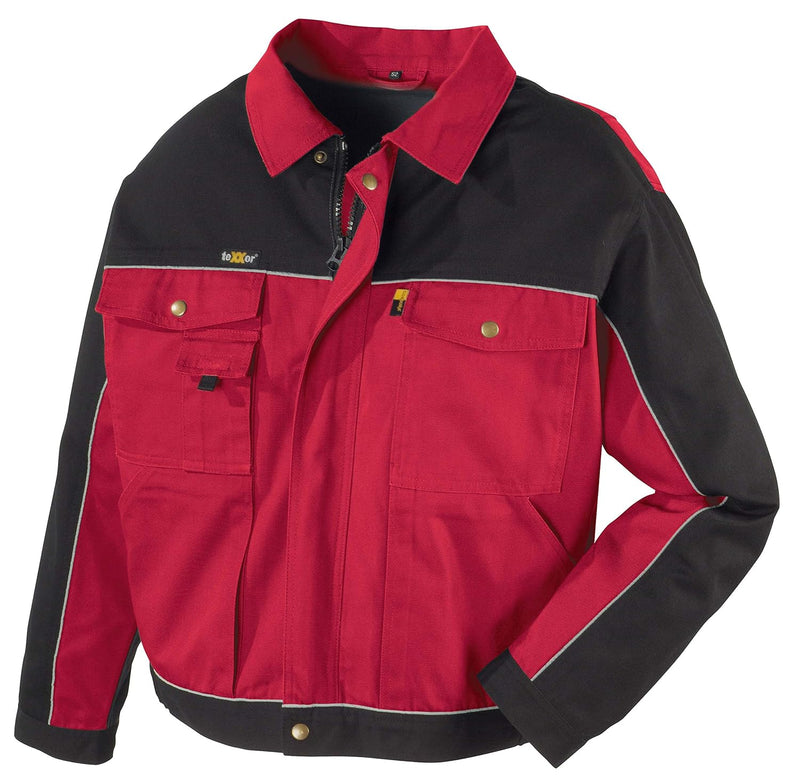 teXXor 2-in-1 Arbeitsbundjacke Canvas 320 mit Cordura, verstärkt rot 64, 20-008313-64, Rot 64