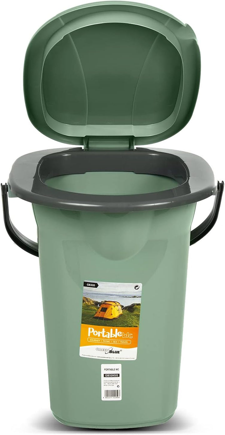 Green Blue GB320 Mobile Campingtoilette 19L | Tragbare Reisetoilette mit max. Tragkraft bis 130kg |