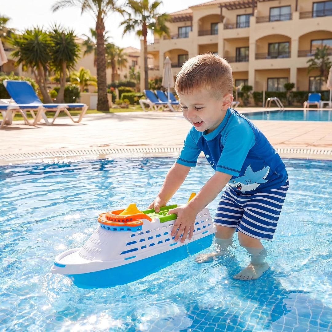 Toyland® 41cm (16 Zoll) Buntes Kreuzfahrtschiff mit Beweglichen Türen – Schwimmendes Wasserspielzeug