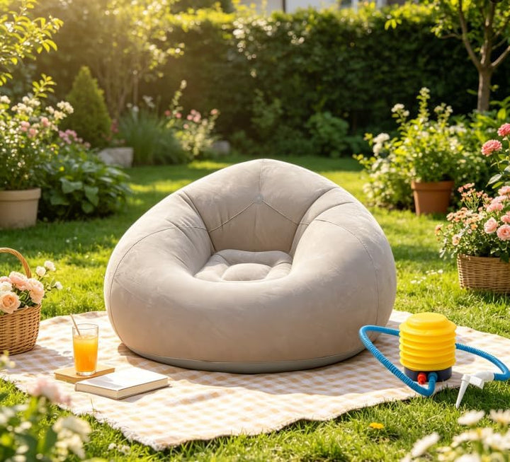 Luftsofa, Aufblasbare Couch, Aufblasbarer Sessel, 105x105x60cm Ultraweicher Inflatable Sessel, ohne