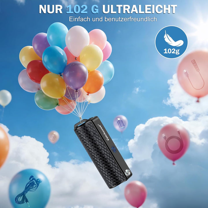 Valchoose 64 GB Digitales Diktiergerät – Aufnahmegerät Klein mit One-Touch-Aufnahme, Magnetfunktion