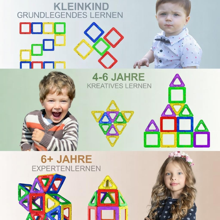Desire Deluxe Magnetische Bausteine Magnet Montessori Spielzeug für Kinder 40PC Set Teilen ab 3 4 5