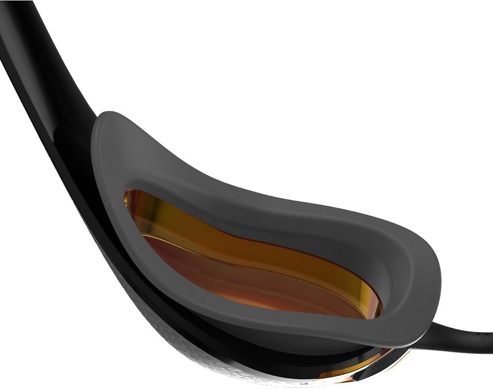 Speedo Unisex Erwachsene Fastskin Pure Focus Schwimmbrille Einheitsgrösse Schwarz/Cool Grau/Fire Gol