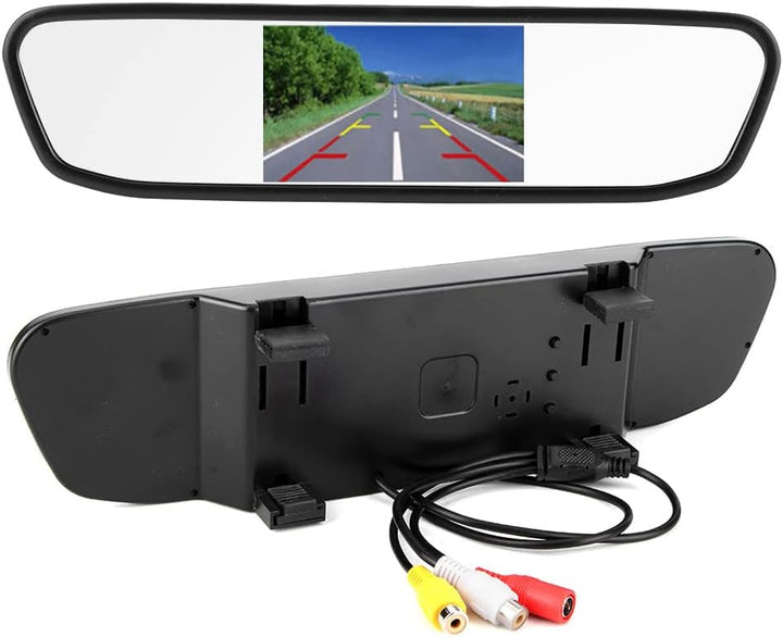 Auto-Rückspiegel-Monitor 4,3 Zoll HD-TFT-LCD 480x272 Pixel mit Dual-Videoeingang AV1/AV2 für Kfz und